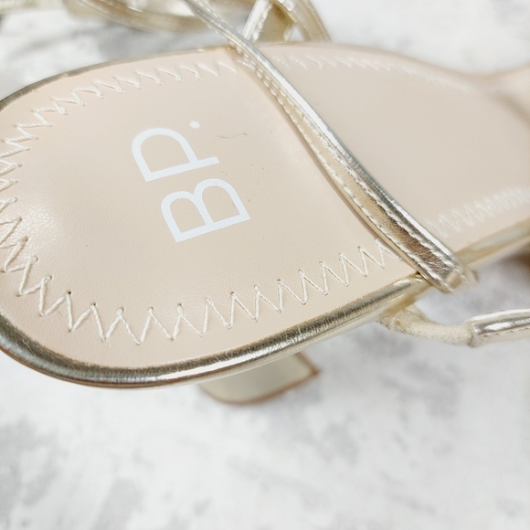 New BP Netta Platform Gold Metallic Strappy Sandals H822 - Picture 11 of 13